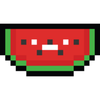 Pixel art cartoon watermelon icon png