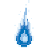 pixel arte azul espírito personagem png