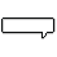 Pixel art cartoon speech balloon png