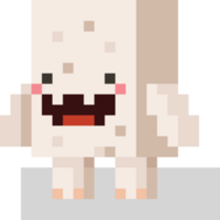 Pixel art cube monster character png