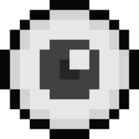 Pixel art cartoon eye icon png