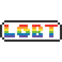 pixel arte lgbt texto png