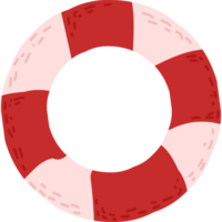 White red swimring cartoon illustration png