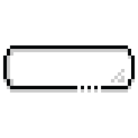 Pixel art cartoon speech balloon png