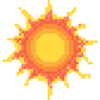 pixel arte sole icona png