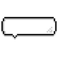 Pixel art cartoon speech balloon png