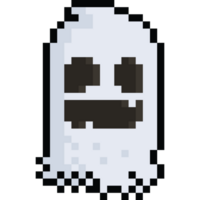 Pixel art cartoon halloween ghost character png