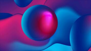 Abstract blue and purple liquid wavy shapes futuristic motion background video