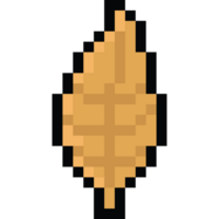 Pixel art dry leaf icon png