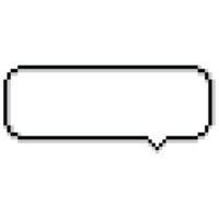 Pixel art cartoon speech balloon png