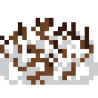 pixel arte Nevado arbusto png