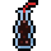 Pixel art soft drink bottle icon png