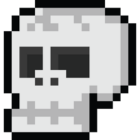 pixel arte Halloween cranio testa icona png