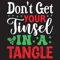 Don't Get Your Tinsel in a Tangle vector