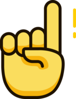 índice señalando arriba icono emoji pegatina png