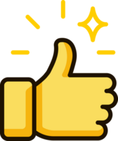 thumbs up like icon emoji sticker png