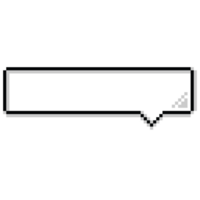 Pixel art cartoon speech balloon png