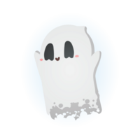 Hand drawn cute ghost character png