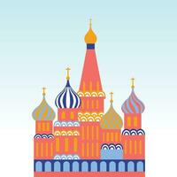 Rusia Moscú Santo albahaca catedral valores vector ilustraciones