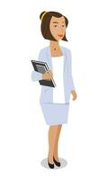 Business Woman in Office Suit, Office Worker and Assistant digital stock illustrations vector