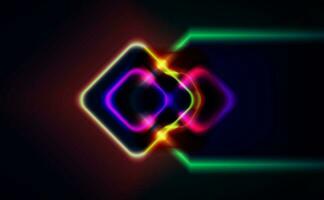 energetic geometric neon background featuring an array of dynamic arrows in harmonious motion, evoking sense of speed, agility and purposeful flow. triangle shape with abstract fire in a speed vector