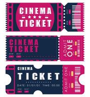 Ticket set. Pass card design. Isolated. . vector