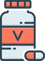 color icon for vitamin vector