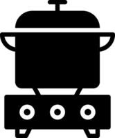 solid icon for cooked vector