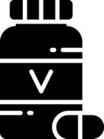 solid icon for vitamin vector