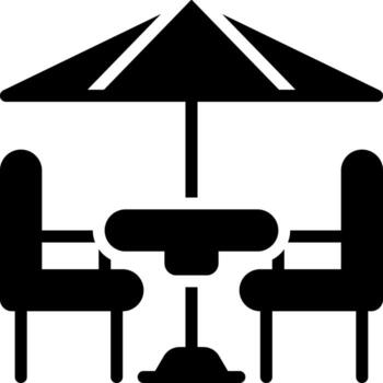 solid icon for terrace vector