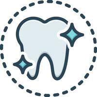 color icon for tooth vector