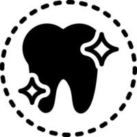 solid icon for tooth vector