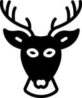 solid icon for deer vector