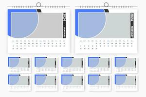 modern 2024 desk calendar template design vector