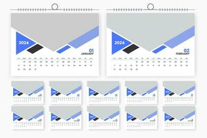 modern 2024 desk calendar template design vector