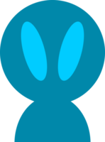 Cute alien with space stars cartoon png