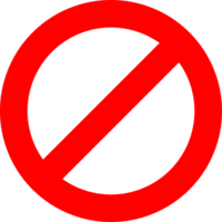 Red prohibition sign icon png