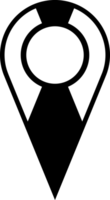 Black location pin tag mark icon png