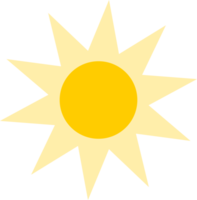 giallo sole con luce del sole leggero raggi png