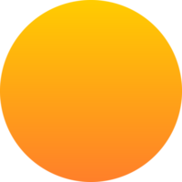 Yellow orange circle sun icon png