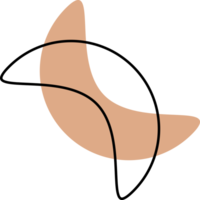 lua com Castanho círculo abstrato boho ícone png