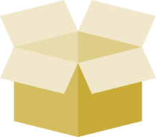 paper cardboard parcel box with tape doodle icon png