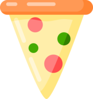Pizza slice fast food icon doodle png