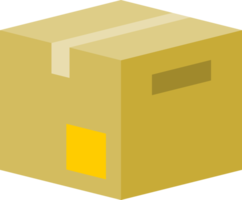 paper cardboard parcel box with tape doodle icon png
