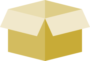 paper cardboard parcel box with tape doodle icon png
