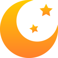 mezzaluna Luna stella png