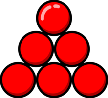 snooker sport zes rood bal icoon png