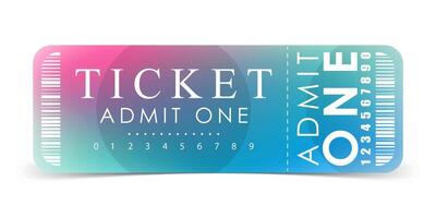 Ticket sample. Ticket design template. Vector illustration.