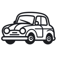 car line art cartoon ai generative png