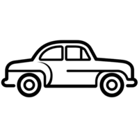 car line art cartoon ai generative png